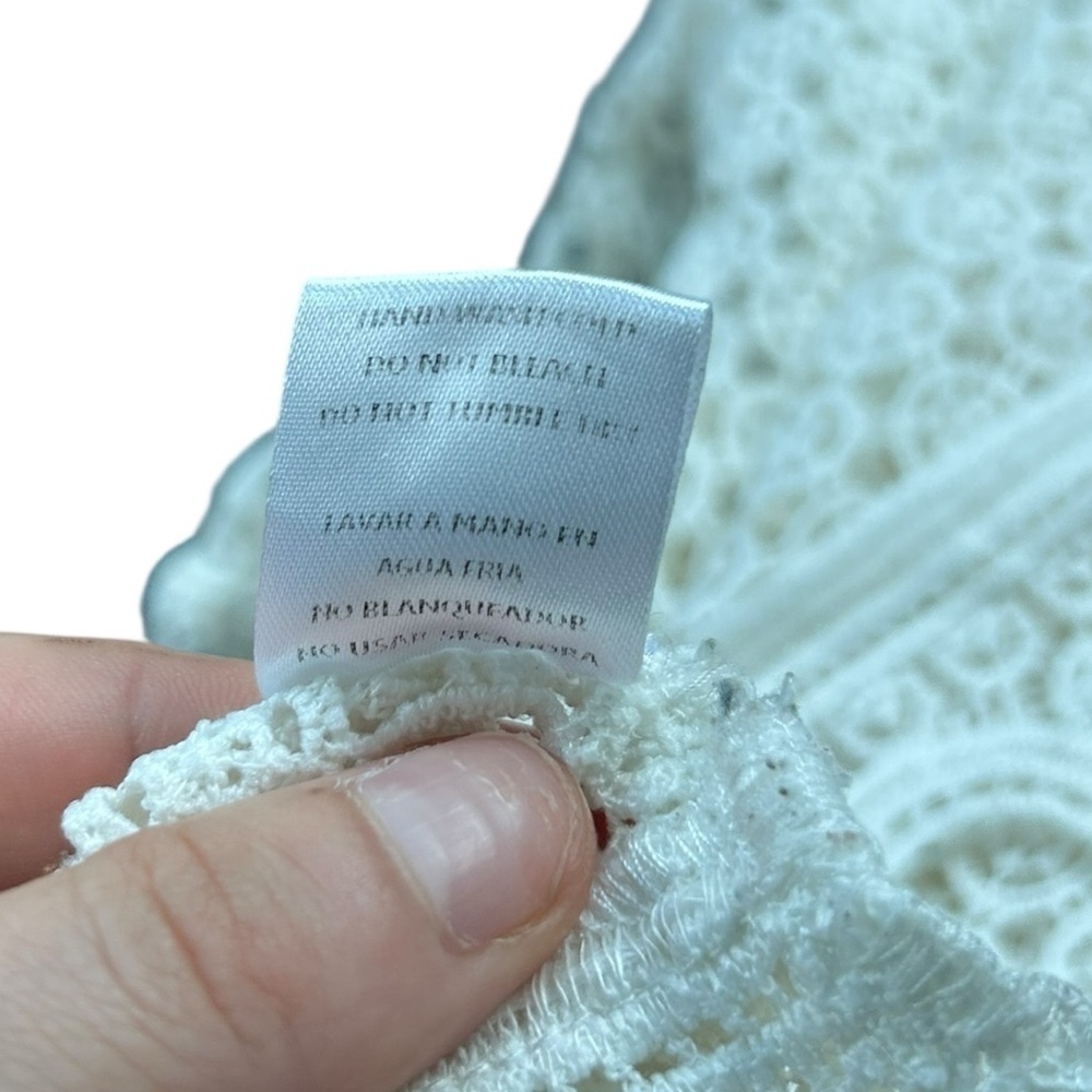 𝅺Anthropologie English factory white crochet‎ cutout blouse - Picture 8 of 8